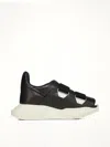Rick Owens Burritogeth Sneakers Contrast Sole Round Toe In Black