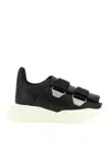 Rick Owens Burritogeth Sneakers Contrast Sole Round Toe In Black