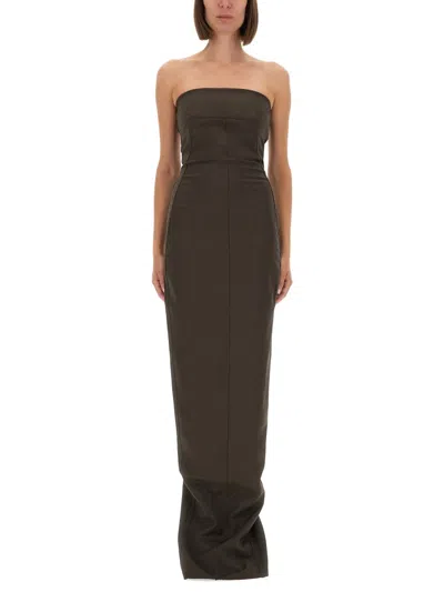 Rick Owens Bustier Dress In Black