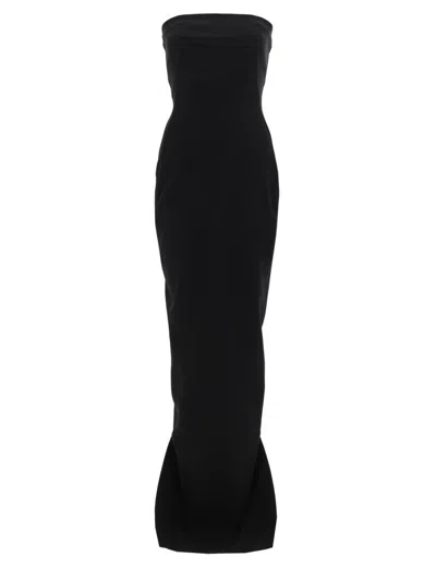 Rick Owens "bustier Gown" Dress In Black