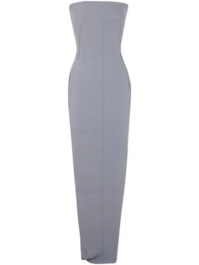 Rick Owens Seam Slit Maxi Dress In Gray