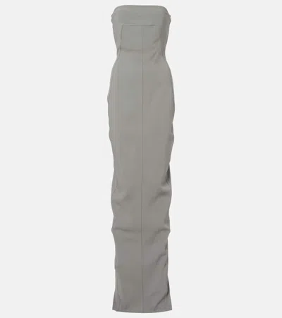 Rick Owens Bustier Gown In Gray