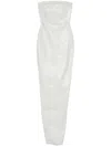 Rick Owens Bustier Gown Maxi Dress In Neutrals