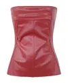 Rick Owens Bustier-style Cotton Corset Top In Red