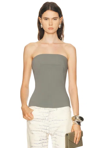 Rick Owens Bustier Top In Gray