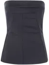 Rick Owens Bustier Top In Blue
