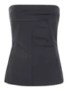 Rick Owens Bustier Top In Blue