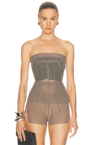 Rick Owens Bustier Top In Brown