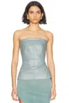 Rick Owens Bustier Top In Mouthwash
