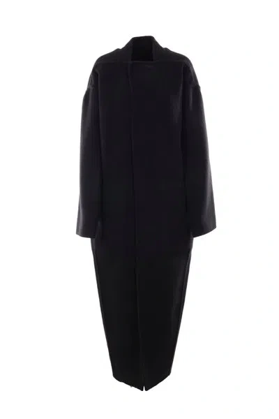 Rick Owens Island Coat In Cashmere In Black