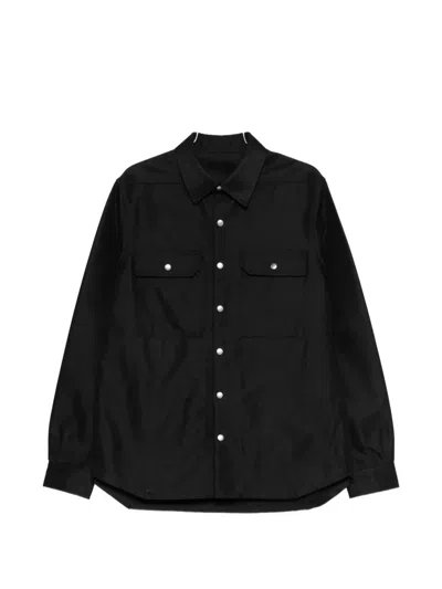 Rick Owens Button Chest-pocket Jacket In Black