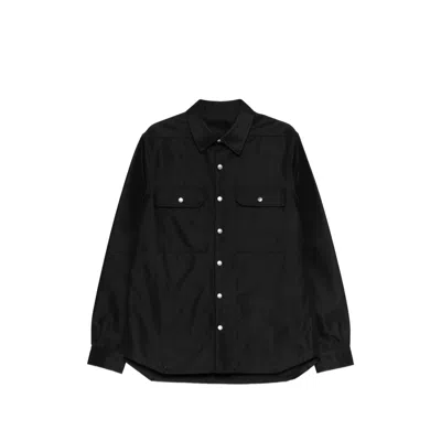 Rick Owens Button Chest-pocket Jacket In Black