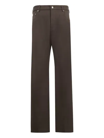 Rick Owens Button-fastening Jeans In Brown
