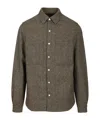 Rick Owens Button-fastening Patch-pocket Shirt In Gray