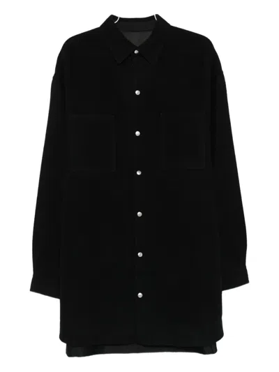 Rick Owens Button-fastening Shirt Jacket In Black