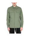Rick Owens Shirt With Pockets And Epaulettes In Green