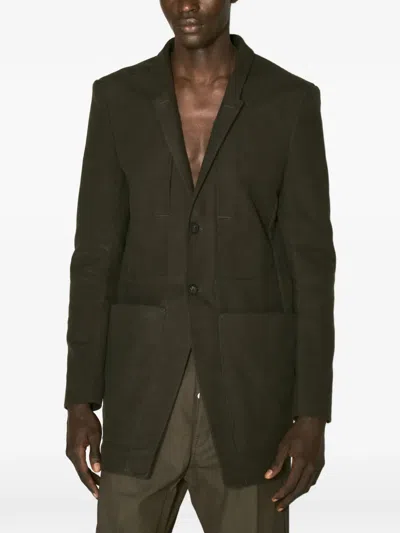 RICK OWENS BUTTON POCKETS COAT