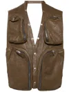 Rick Owens Button-up Cargo Military Jacket In 35 Bean
