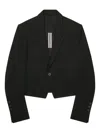 Rick Owens Buttoned Cotton Jacket In Black