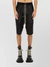 Rick Owens Drawstring Knee Length Shorts With Button Detailing