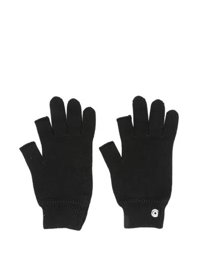 Rick Owens Buttoned Gloves In Black