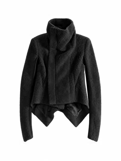 Rick Owens Naska Asymmetric Jacket In Gray