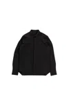Rick Owens Double-pocket Long-sleeve Shirt In Black