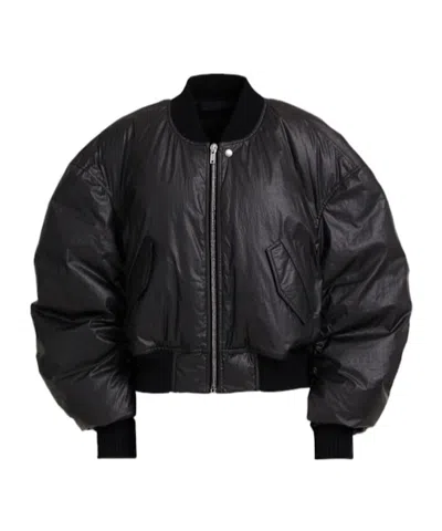 Rick Owens Cal Down Bomber Jacket In Black