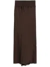 Rick Owens Calf Bias Midi Skirt In Brown