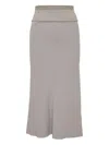 Rick Owens Calf Bias Midi Skirt In Gray