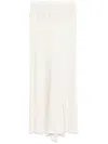 Rick Owens Calf Bias Midi Skirt In White