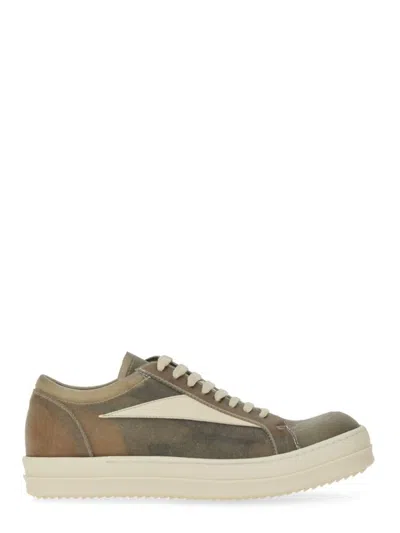 Rick Owens Calf Leather Vintage Sneakers In Multicolor