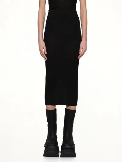 Rick Owens Calf Skirt Motivo In Black