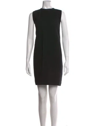 Pre-owned Rick Owens Camel Hair Mini Dress In Black