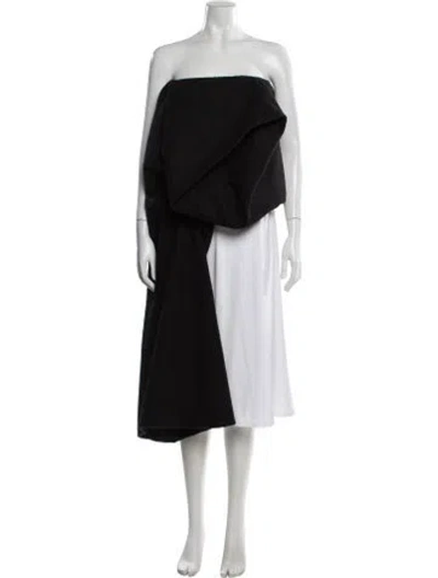 Pre-owned Rick Owens Camel Hair Strapless Top In Black