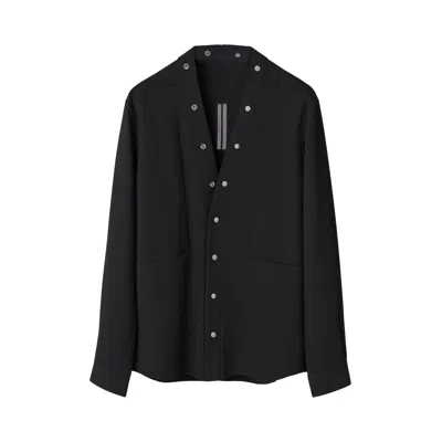 Pre-owned Rick Owens Camicia Larry Fogpocket Shirt 'black' | Men's Size 52