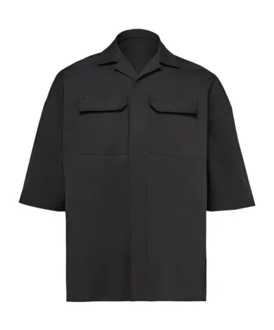 Rick Owens Magnum Tommy Cotton Shirt In Black