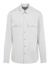 Rick Owens Long-sleeved Overshirt In White