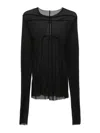 Rick Owens Crew Neck Long Sleeve T-shirt In Black