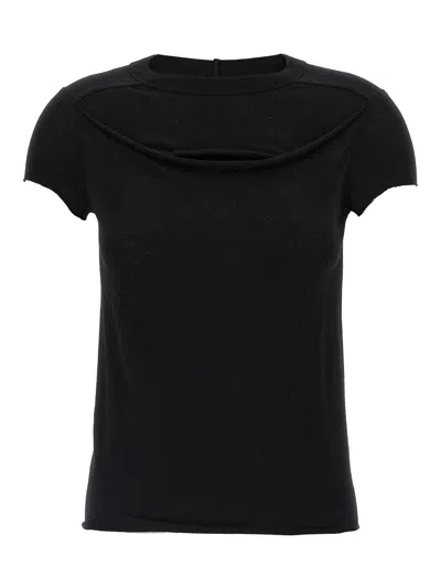 Rick Owens Cropped Level T T-shirt In Brown