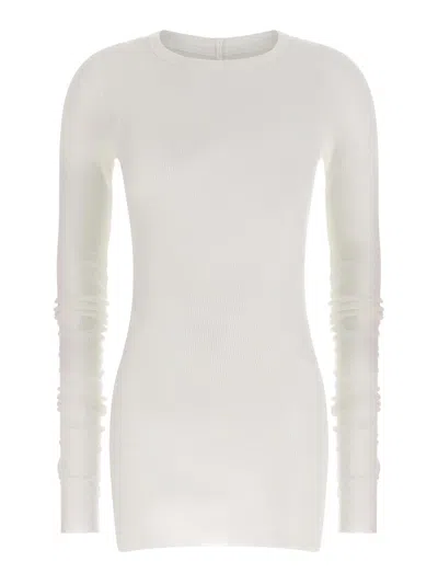 Rick Owens Rib Ls T T-shirt In White