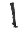 Rick Owens 80mm Cantilever Leather Sock Boots In Black