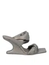 RICK OWENS CANTILEVER 8 TWISTED LEATHER SANDAL