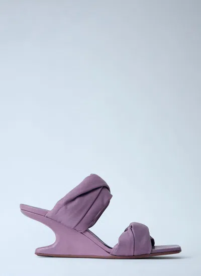 Rick Owens Cantilever 8 Twisted Sandals In Purple