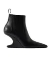 Rick Owens Ankle Boot With Pointed Toe And Sculptural Heel In Black