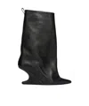 Rick Owens Cantilever Sharp Flared Boots In Black