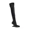Rick Owens Cantilever Square Toe Above-knee Boots