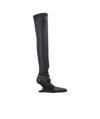 Rick Owens Cantilever Square Toe Above-knee Boots In Black