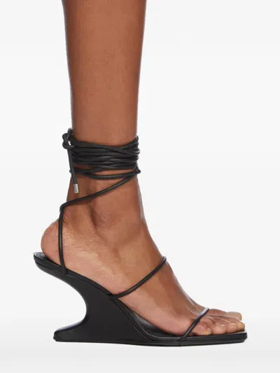 Rick Owens Cantilever Wrap Sandals In Black