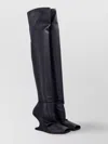 Rick Owens Cantilevered Thigh High Boot In Black